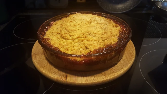 apple blackberry crumble