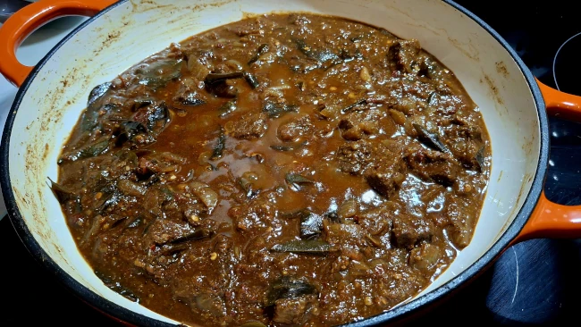 beef vindaloo cooked