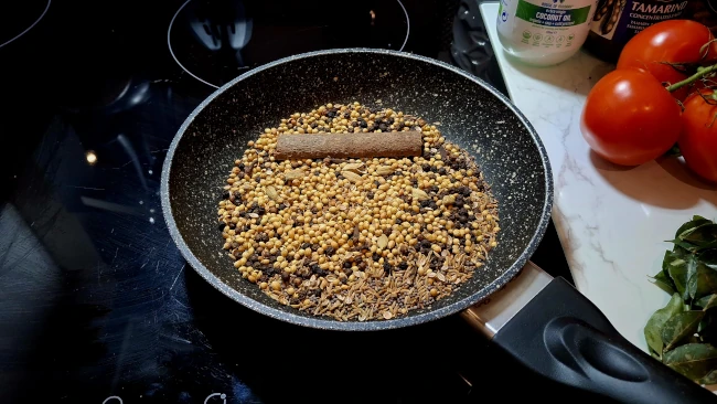whole spices toasting