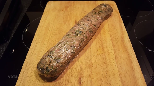 raw kebab in food wrap