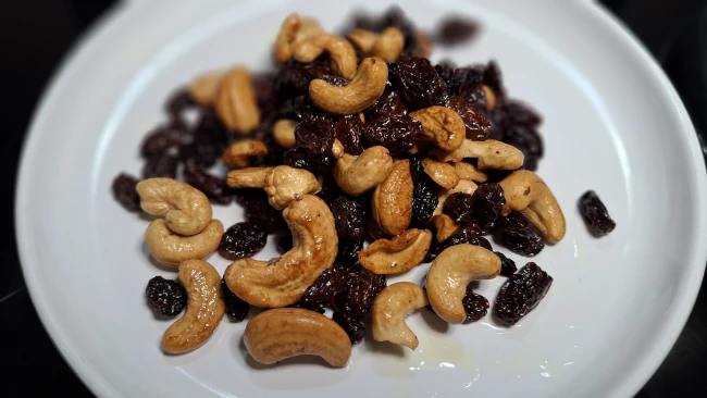 fruit-and-nuts-toasted-on-plate