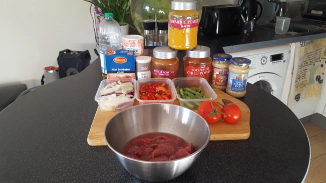 ingredients for beef curry with green beans ingredients