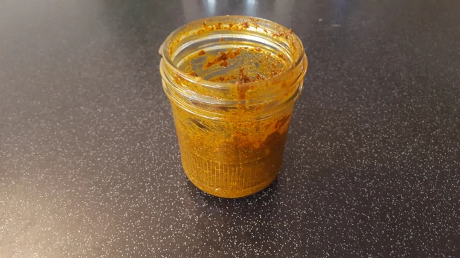 masala paste finished and ready to use masala paste in jar