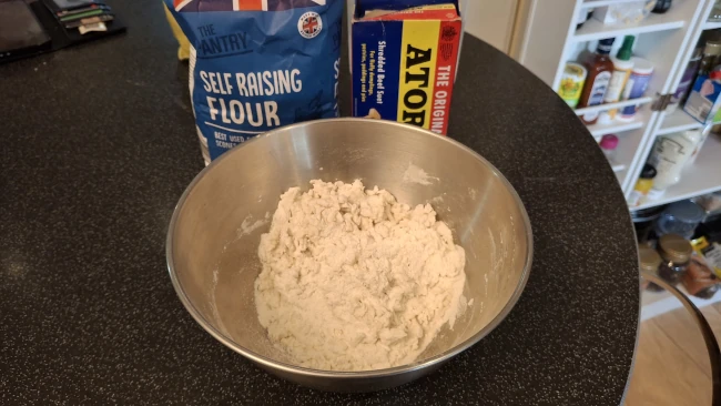 dumpling dough mixed