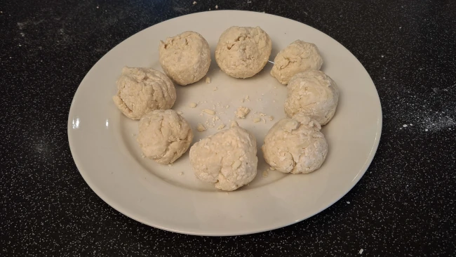 dumpling resting on a plate