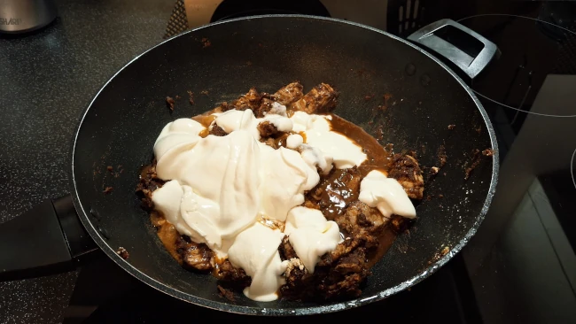 yogurt added to beef