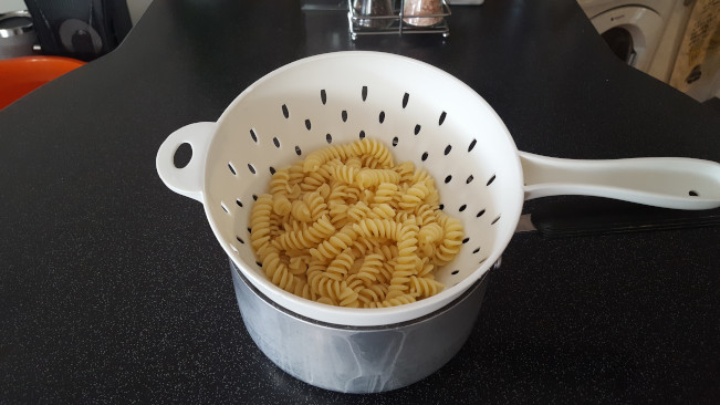 pasta drainng for beef and pork pasta bake pasta draining