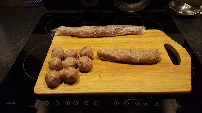 forming the meatballs roll out meatballs