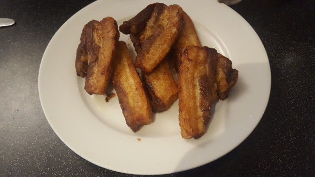 belly pork plated