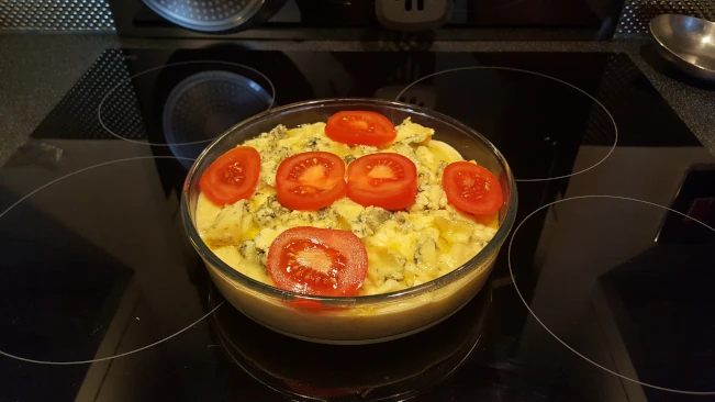 blue cheese macaroni pie ready for the oven blue cheese macaroni pie oven ready