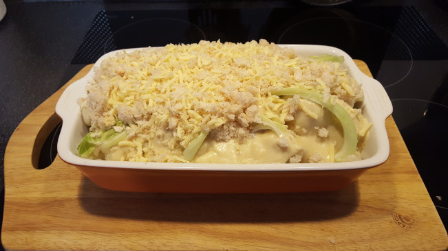 cheese topped cauli