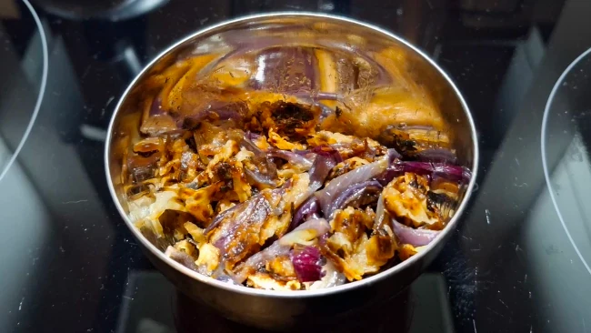 caramalised celeriac and onion topping