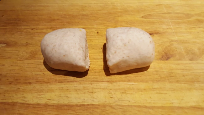 chapati dough chopped