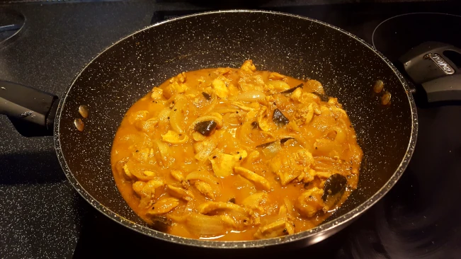 sauce reduced in pan