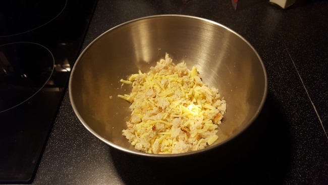 breadcrumbs and cheese