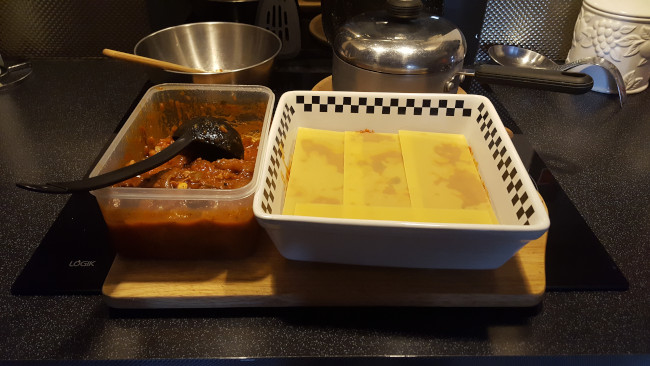 layering pasta