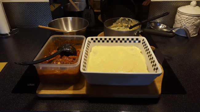 layering pasta
