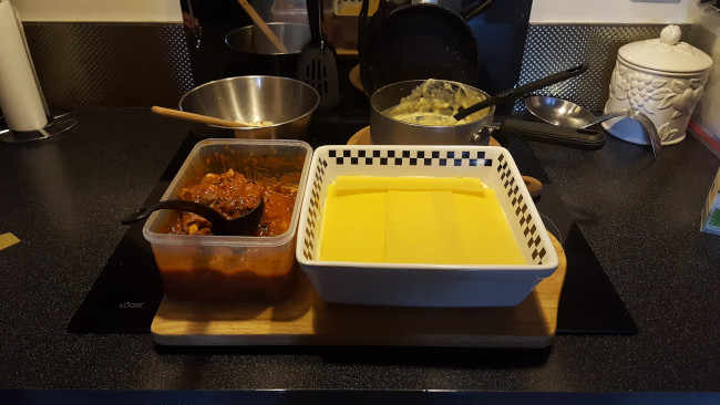 layering pasta