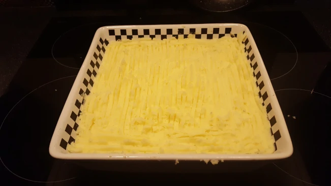 cottage pie ready for oven