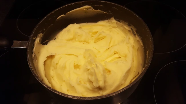 mash in pan