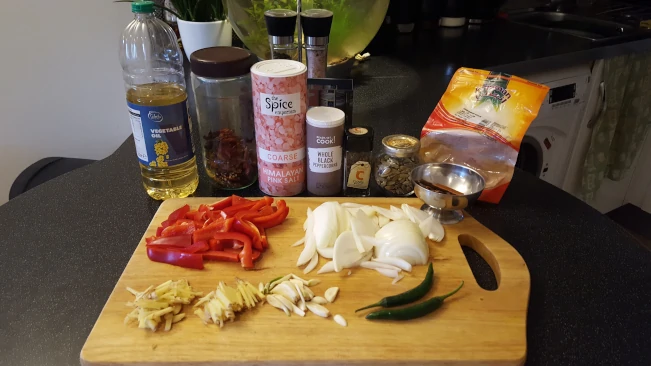Ingredients for my Dodgy Kebab! ingredients