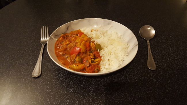 curry rice in dish