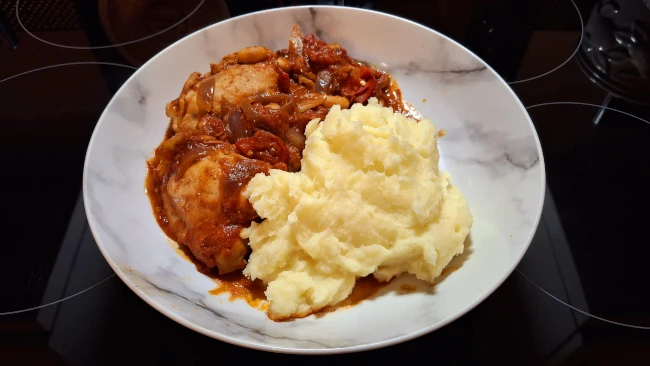 mash and mexican chicken