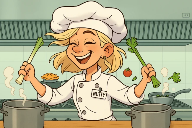 happy nutty chef
