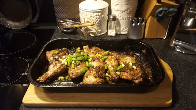 half cooked jerk chicken