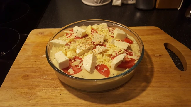 macaroni pie oven ready