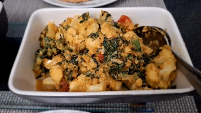 masala veg with fresh fenugreek
