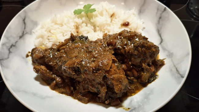 pomegranate chicken curry & rice