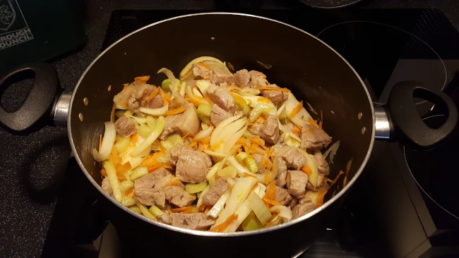 carrots onion celery added for pork chilli carrots onion celery added