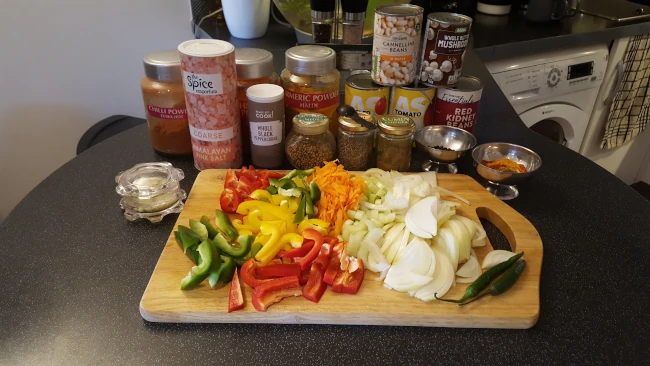 ingredients to add to the pork chilli ingredients