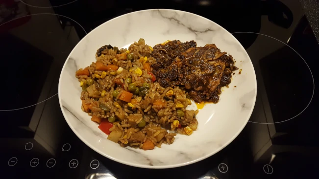 pork fried rice plates 2