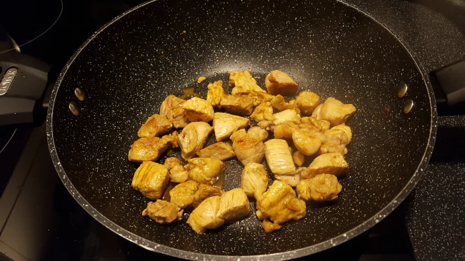 browning diced pork for pork madras browning meat