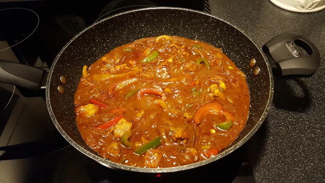 peppers softening in pork madras peppers softening
