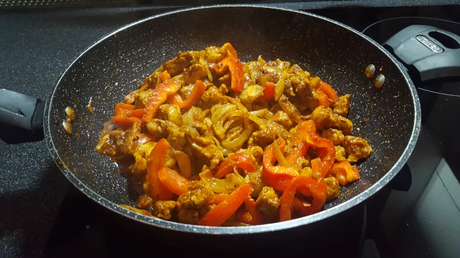 red peppers cooked with pork