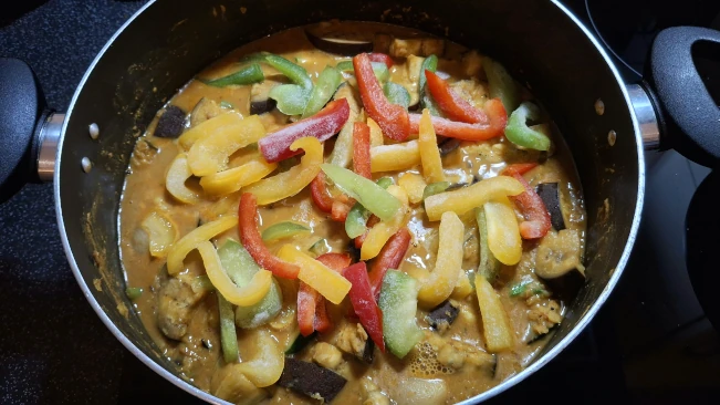 bell peppers added for sambar bell peppers added