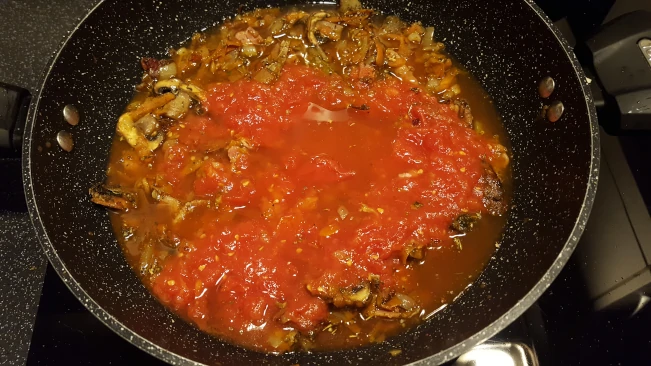 water added to pan