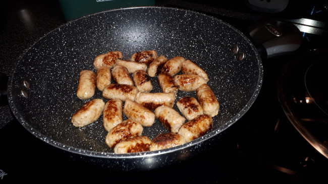 sausage in a pan