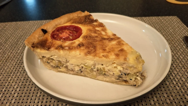 slice of quiche