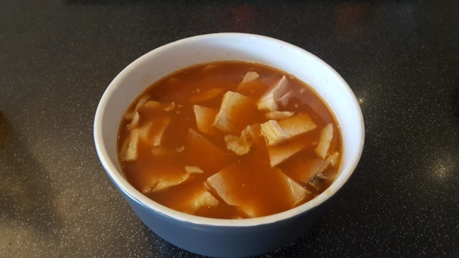 sliced pork marinating