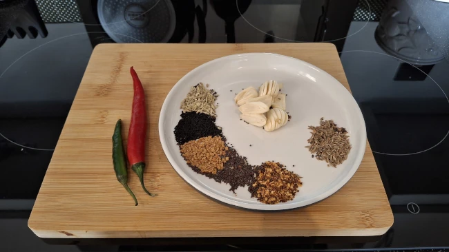prepared spices for spicy balti potatoes prepared spices