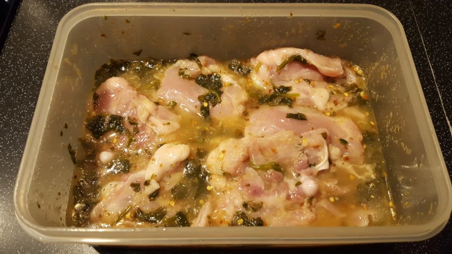 chicken in marinade