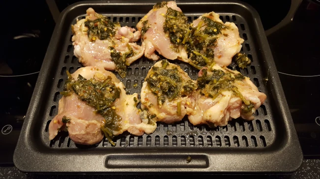 chicken on grillpan