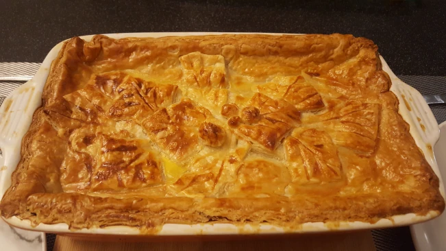 steak and ale pie cooked