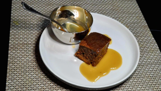 sticky toffee pudding and caramel sauce