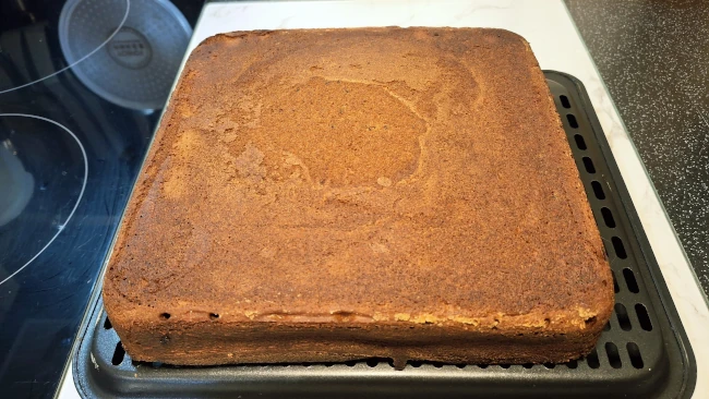 sticky toffee pudding on cooling rack