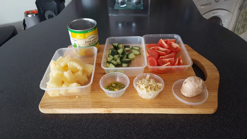 fruit and vegetables prepared for sweet and sour chicken sauce fruit and veg for sauce